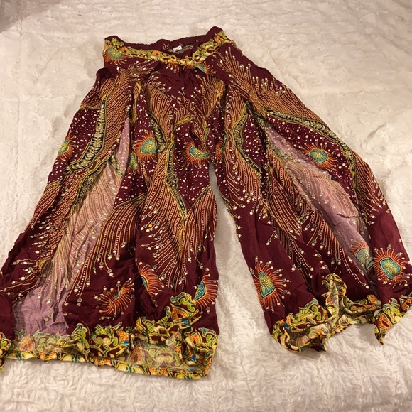 Flowy boho pants with slits - Picture 5 of 12